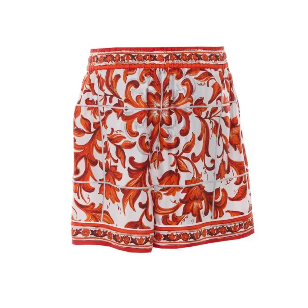 Dolce&Gabbana Women Maiolica Print Shorts